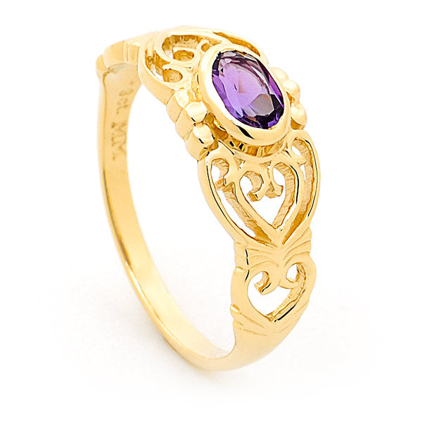 Filigree Amethyst Ring