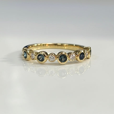 'Afina' Teal Australian Sapphire Ring