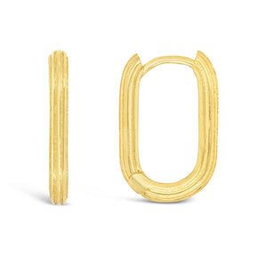 Ribbed Paperclip Earring