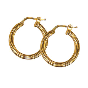 Gold Twist Hoops