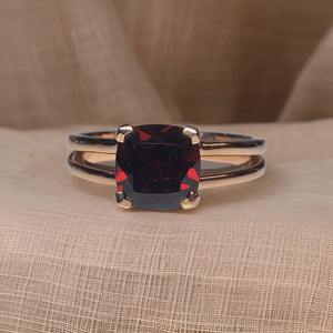 Rose Gold and Garnet Ring