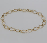 9ct Yellow Gold Open Link Figaro Bracelet