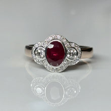 Load image into Gallery viewer, Rose Gold and Ruby Ring
