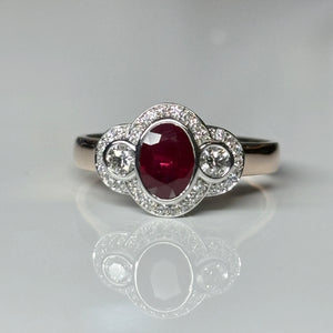 Rose Gold and Ruby Ring