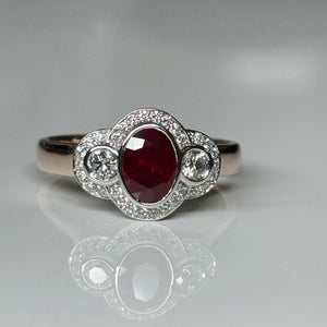 Rose Gold and Ruby Ring