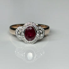 Load image into Gallery viewer, Rose Gold and Ruby Ring
