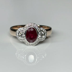 Rose Gold and Ruby Ring