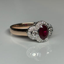 Load image into Gallery viewer, Rose Gold and Ruby Ring
