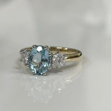 Load image into Gallery viewer, Aquamarine and Diamond Ring
