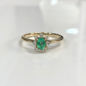 Emerald and Diamond Ring