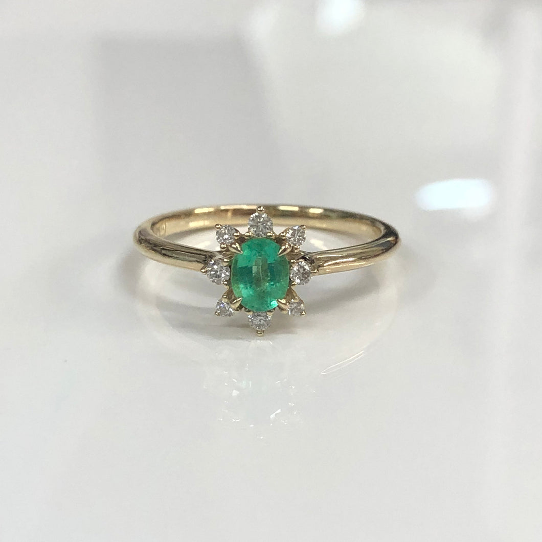 Emerald and Diamond Ring