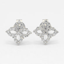 Load image into Gallery viewer, Diamond Flower Earrrings
