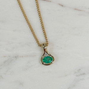 Emerald and Diamond Pendant