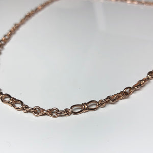 9ct Rose Gold Bow Link Necklace