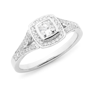 Cushion Cut Diamond Ring