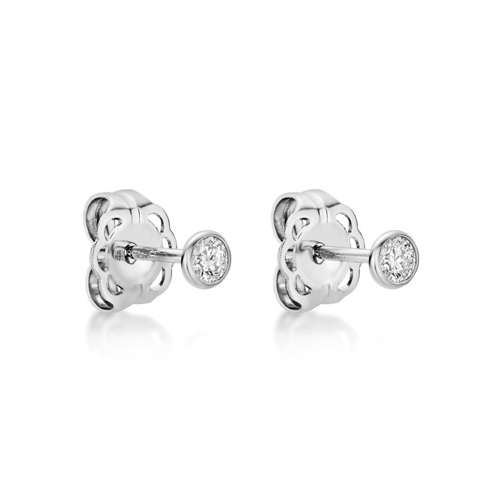 Bezel Set Diamond Studs