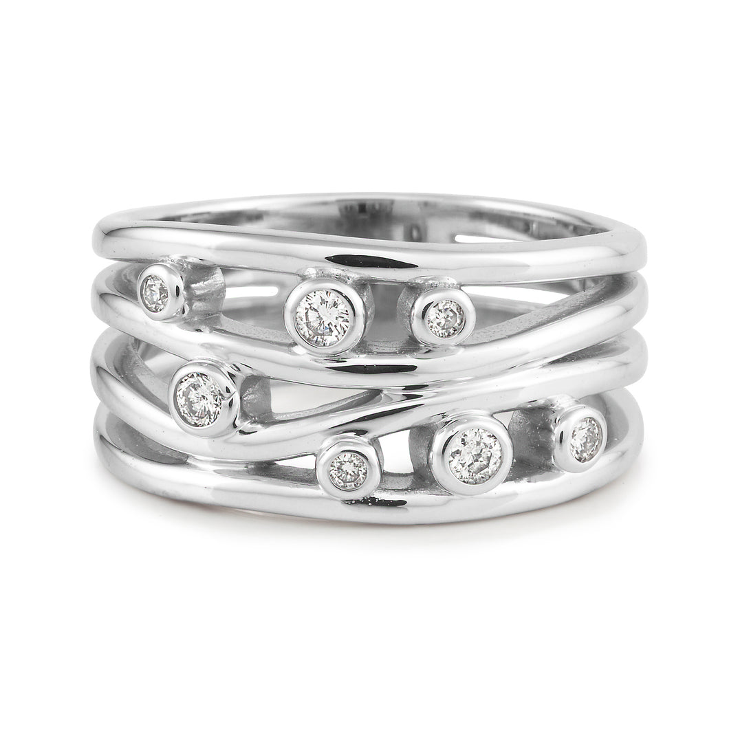 Wide Multi Band Ring