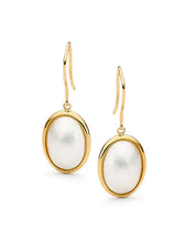 Load image into Gallery viewer, Yellow Gold and Mabe Drop Earrings
