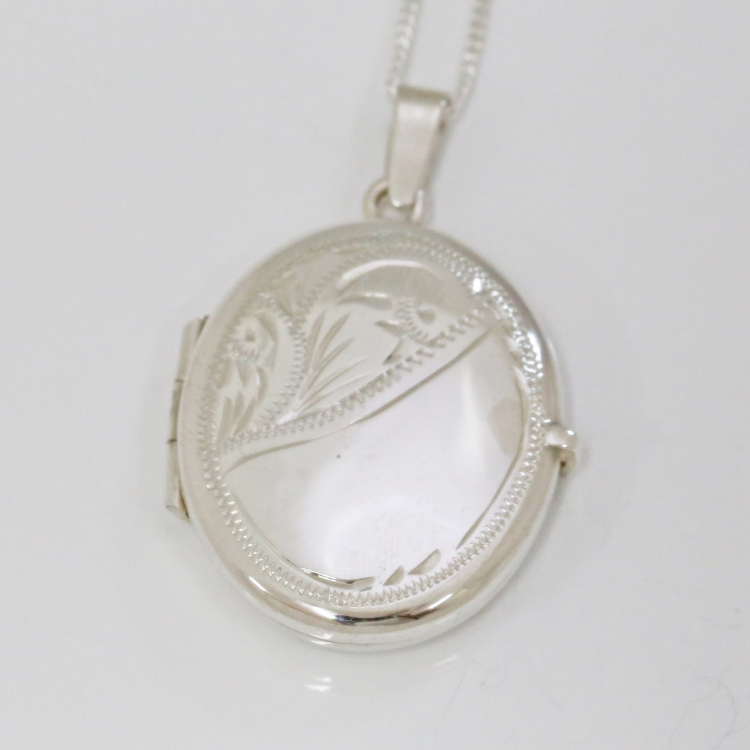 Handmade Sterling Silver Oval Locket (Medium)