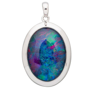 Bezel set Opal Pendant