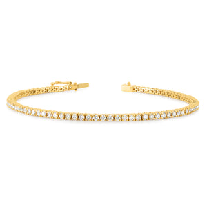 Yellow Gold and Diamond Tennis Bracelet