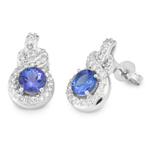 Load image into Gallery viewer, Tanzanite and Diamond Earrings
